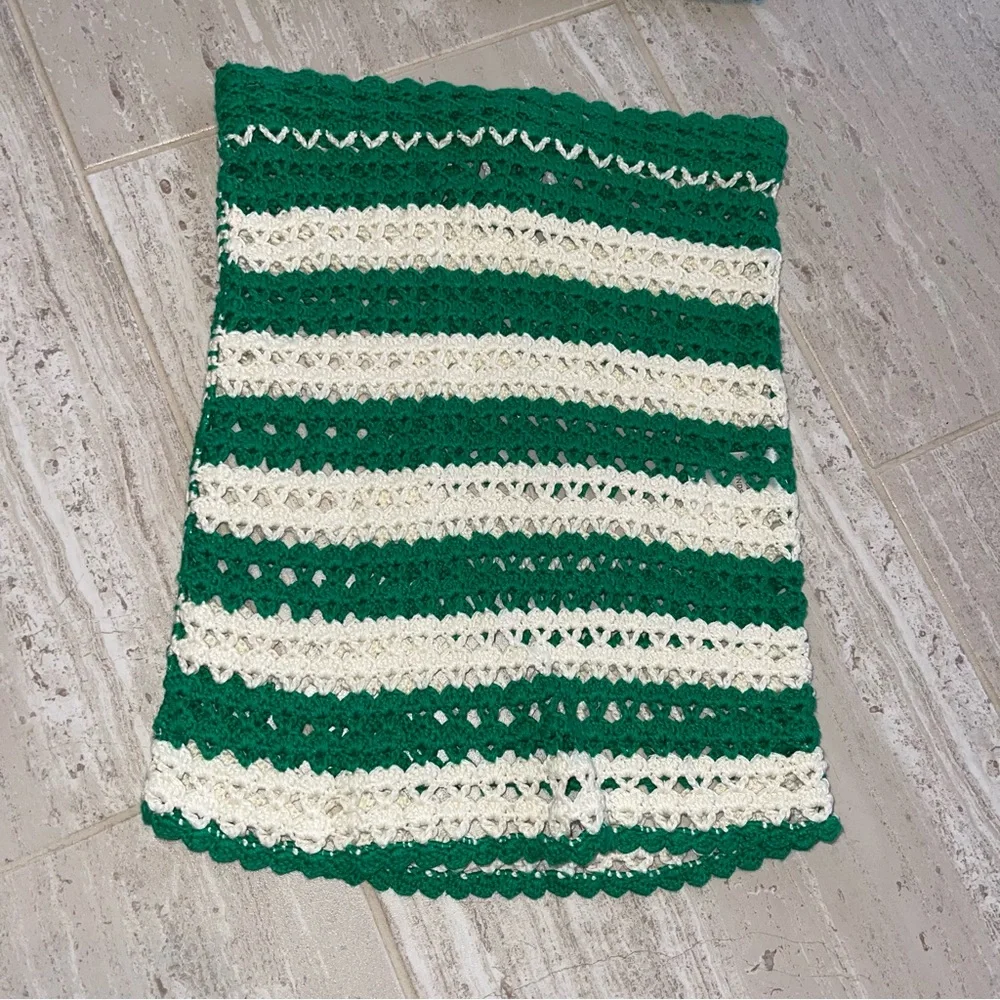 Lovers + Friends Green and White Crochet Skirt Set - Picture 7 of 12